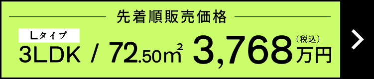 先着順販売価格 Lタイプ 3LDK / 72.50㎡ 3,768万円(税込)